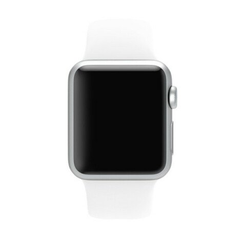 Curea iUni compatibila cu Apple Watch 1/2/3/4/5/6/7, 40mm, Silicon, White