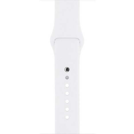 Curea iUni compatibila cu Apple Watch 1/2/3/4/5/6/7, 40mm, Silicon, White